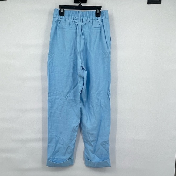 A new day trouser seamed cuffed cotton powdered blue pants - Picture 2 of 10